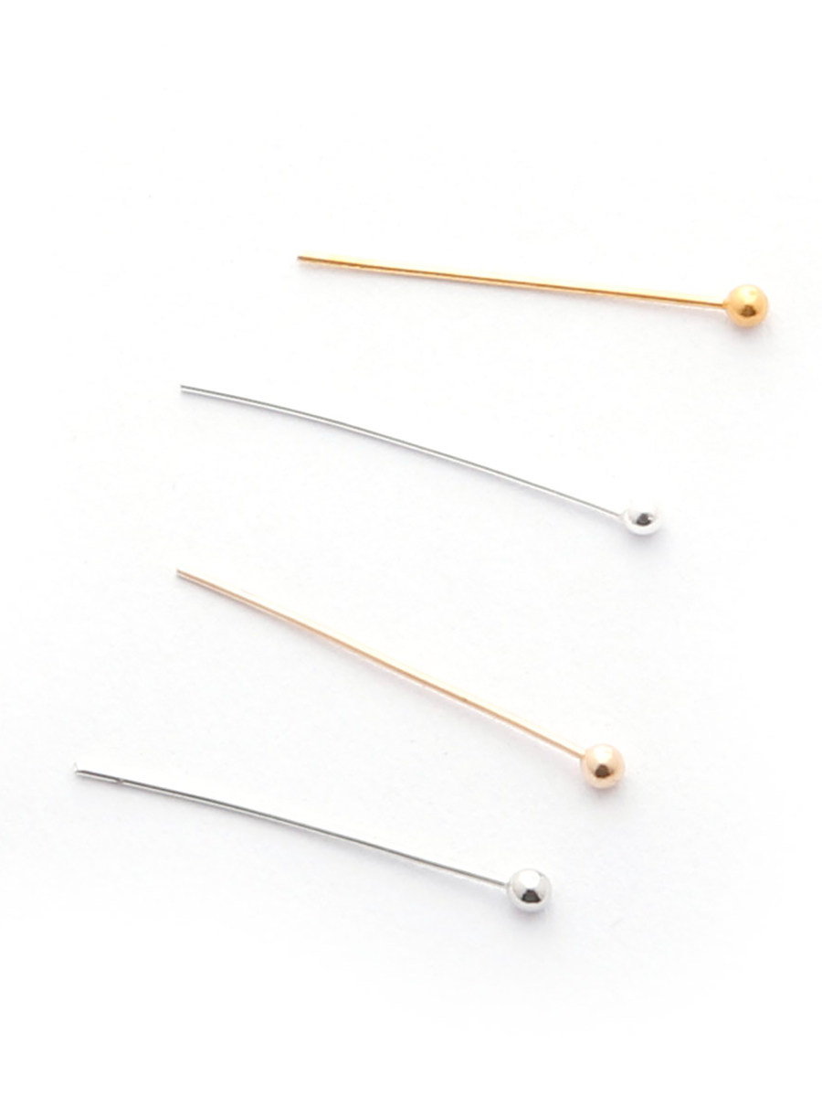 100|500KC금볼바늘 둥근머리바늘 핀 핸드메이드 DIY재료 머리핀 헤어핀 귀걸이 주얼리액세서리