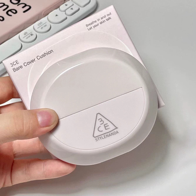 3CE小奶壳气垫轻薄粉底自然裸妆滋润bb霜遮瑕隔离干皮混干奶油肌