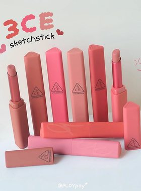 3CE彩绘唇膏哑光丝绒口红唇彩秋冬不拔干丝滑自然滋润持妆不沾杯