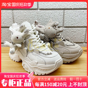 正品Kiss Kitty女鞋2023秋新款系休闲带小白鞋老爹鞋SA43548-61