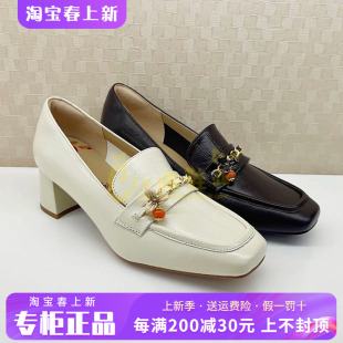 正品蹀愫ts女鞋2026春新款新中式百搭方头浅口单鞋T76106A-03