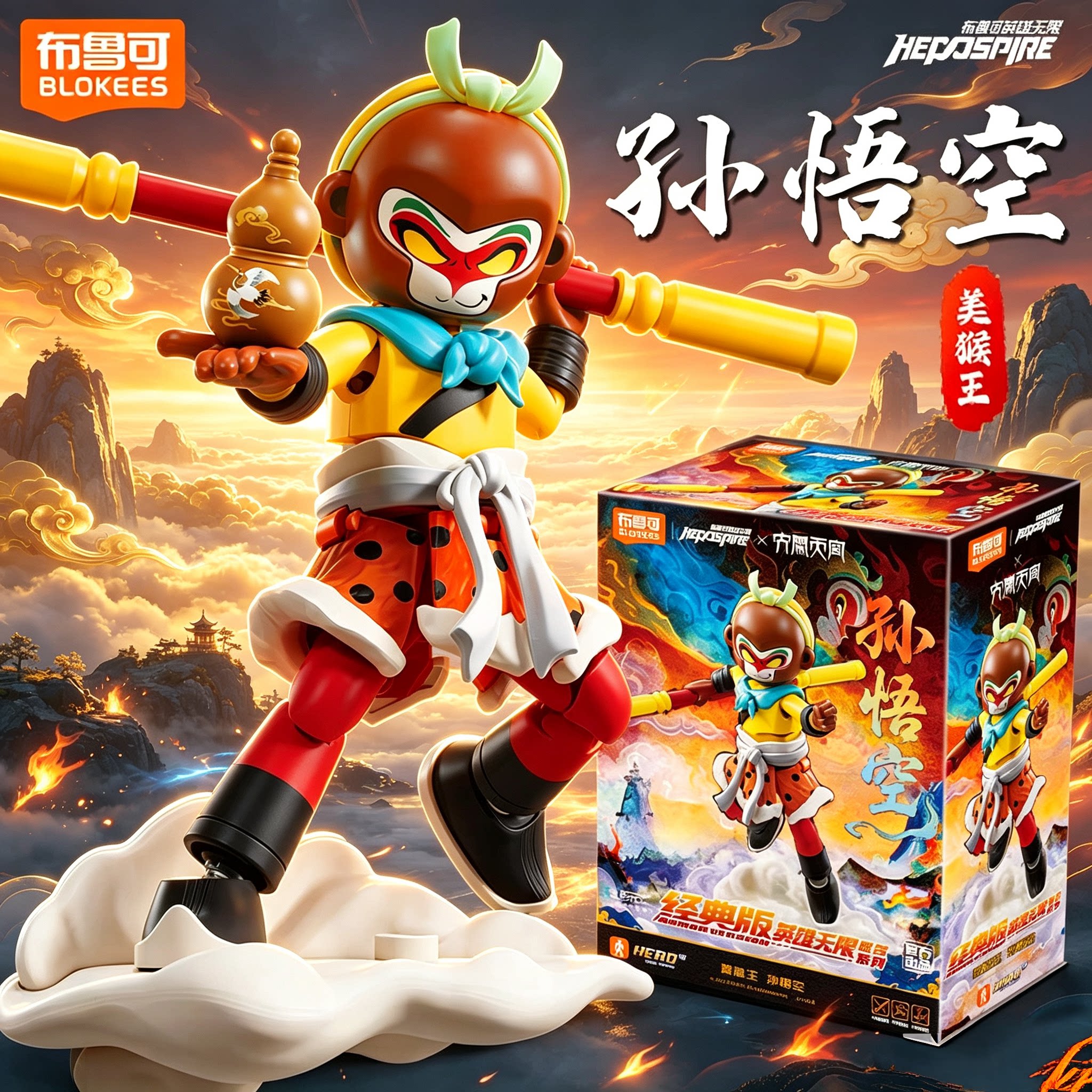 布鲁可英雄无限孙悟空大闹天宫影潮玩盲盒