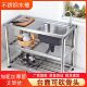 不锈钢水池单槽带支架平台家用洗碗池加厚水槽架手工洗菜盆置物架