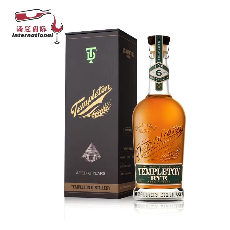 坦普顿六年进口洋酒黑麦威士忌
