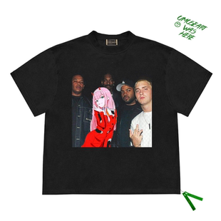 欧美嘻哈Short Sleeve Tee说唱歌手姆爷联名二次元零二短袖T恤