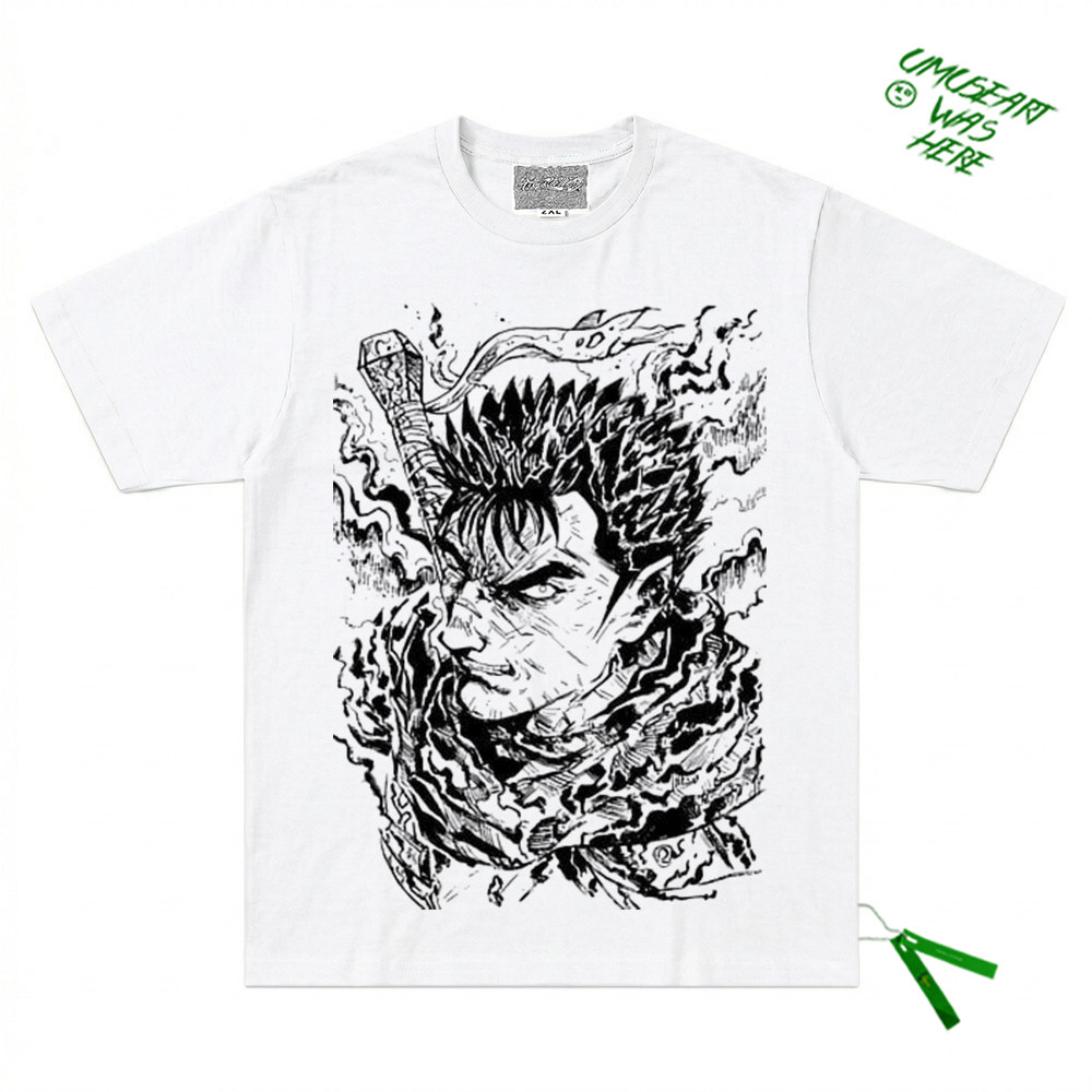 暗黑系美式复古剑风传奇格斯慵懒风短袖高级感亚文化T恤夏情侣装