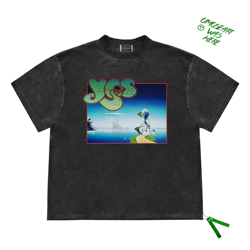 潮牌复古70年代艺术印花t恤