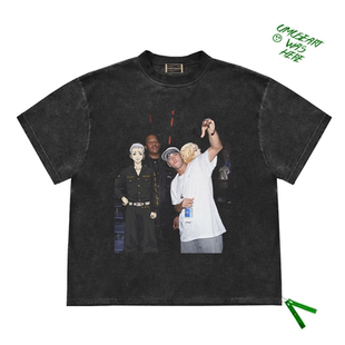 欧美Short Sleeve Tee嘻哈街头说唱歌手联名二次元宽松短袖T恤男