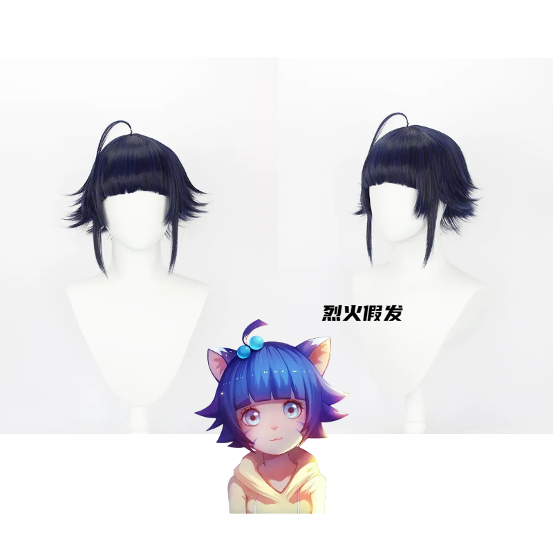 【烈火】火影忍者 cosplay 漩涡向日葵 小葵cos假发 黑蓝翻翘假发
