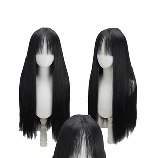 梦之女巫川上富江 第五人格联动伊藤润二黑色蓬松加厚直发cos假发