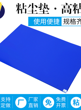 车间粘尘垫除尘地垫无尘室脚踏垫地面粘尘垫60X90蓝色高粘可撕式