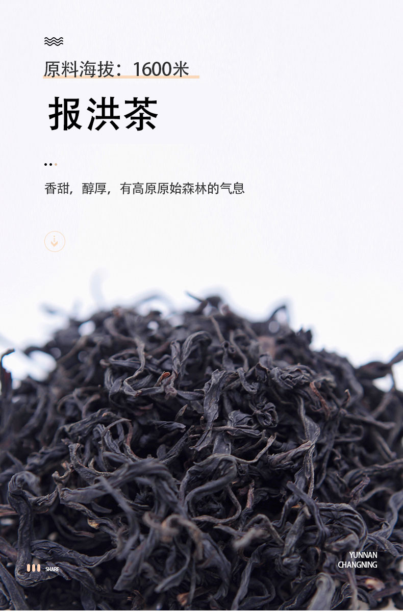 遐尔滇红云南保山昌宁大叶种报红