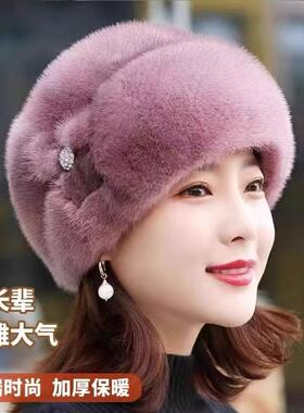 中年妈妈五十多岁洋气帽子
