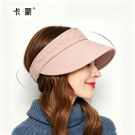 卡蒙可折叠轻薄透气跑步空顶防晒帽女夏骑车防紫外线遮阳帽太阳帽
