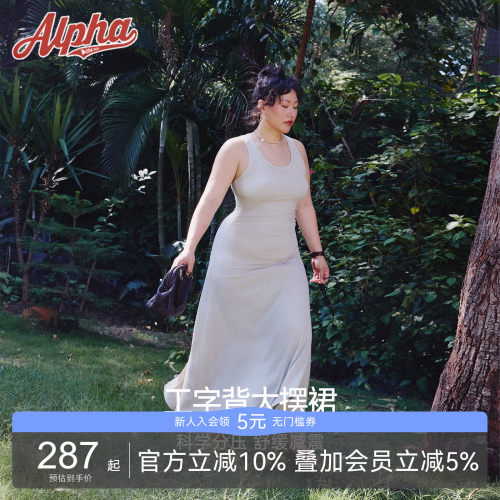 AlphaGym工字背心吊带长款连衣裙