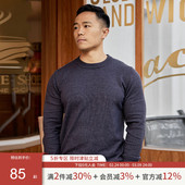 柔软舒适百搭运动休闲打底衫 Alpha欧美纯色圆领毛衣男子 秋冬款