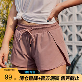 假两件防走光户外宽松跑步健身裤 夏季 女子 AlphaGym速干双层短裤