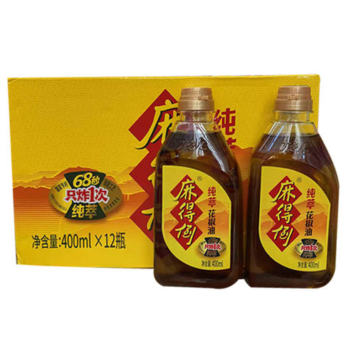 丁点儿麻得倒纯萃花椒油400MLX12瓶整箱中餐凉拌蘸碟烧烤冒菜提味
