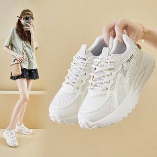 ins韩版新款老爹鞋女2025夏季学生跑步运动休闲网面透气街拍XFG20