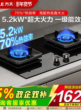 方太TF29B/TF37B燃气灶以旧换新猛火灶双灶具天然液化家用煤气灶