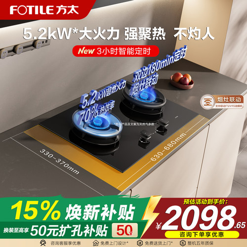空气舱定时灶天然气厨房家用双灶
