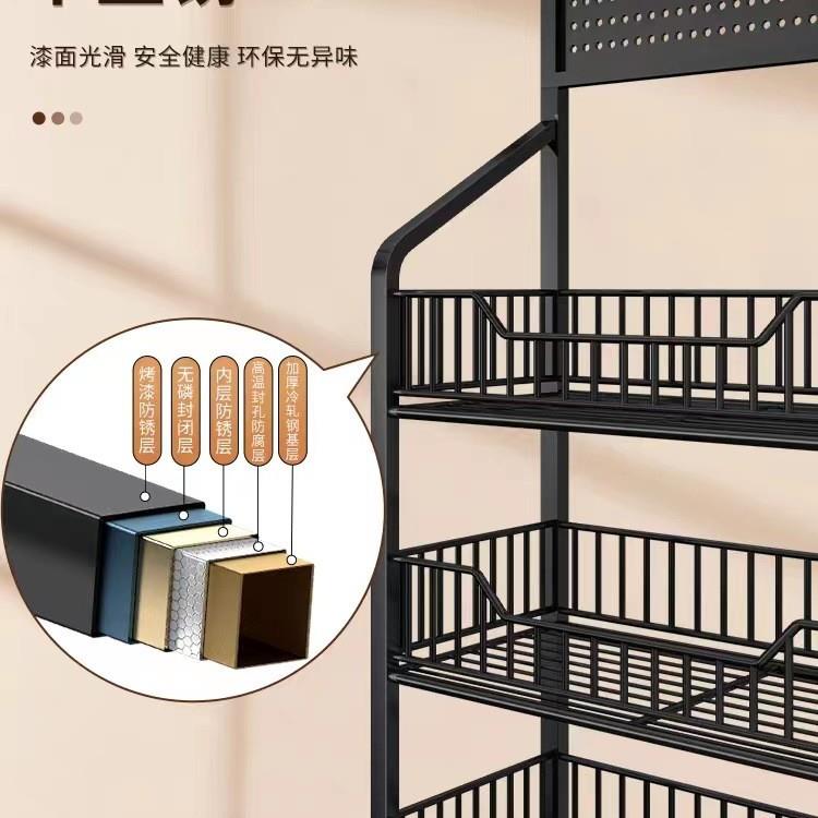 零食置物架网红小食品饮料超市移动货架便利店收银台多层展示架子