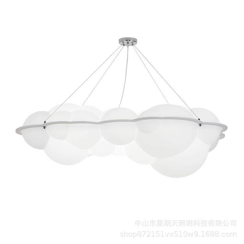 北欧后现代设计师个性亚克力云朵造型艺术工程吊灯餐厅酒店大堂灯