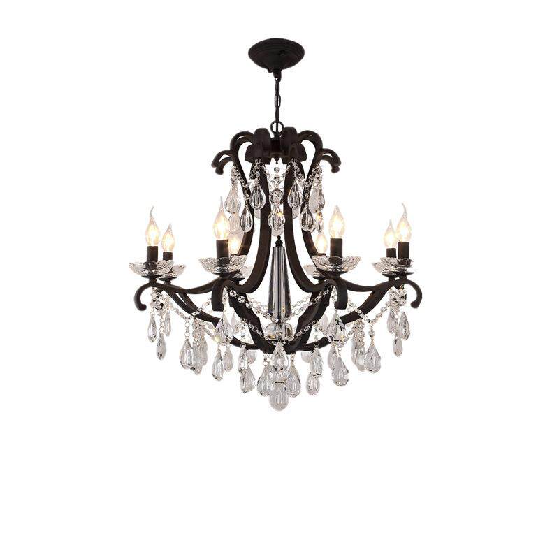 美式乡村创意个性水晶吊灯客厅餐厅吧台简约田园艺术树枝北欧吊灯