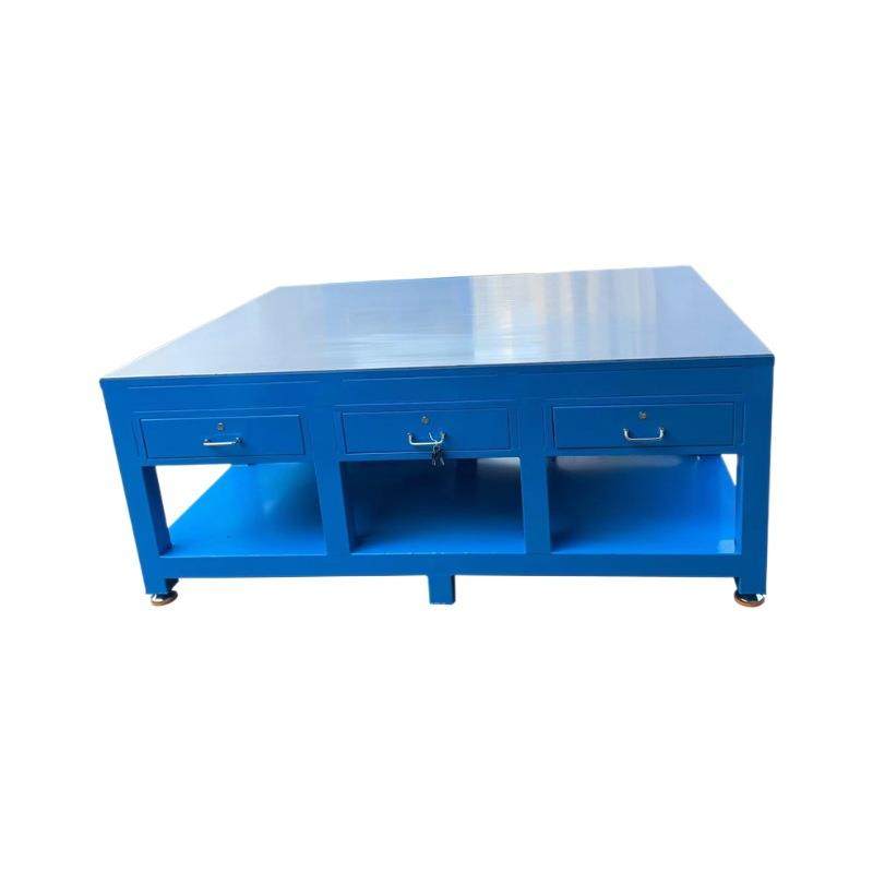 模具工作台模具装配飞模台加厚钢板维修台重型钢板台虎钳工作台