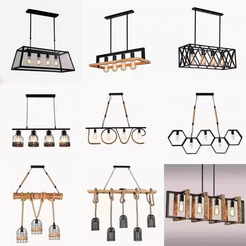 北欧复古工业风餐厅吊灯工程商用装饰餐饮火锅店灯具
