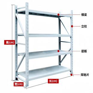 货架仓储快递仓库房角铁置物架重型多层地下室货物架组装加厚承重