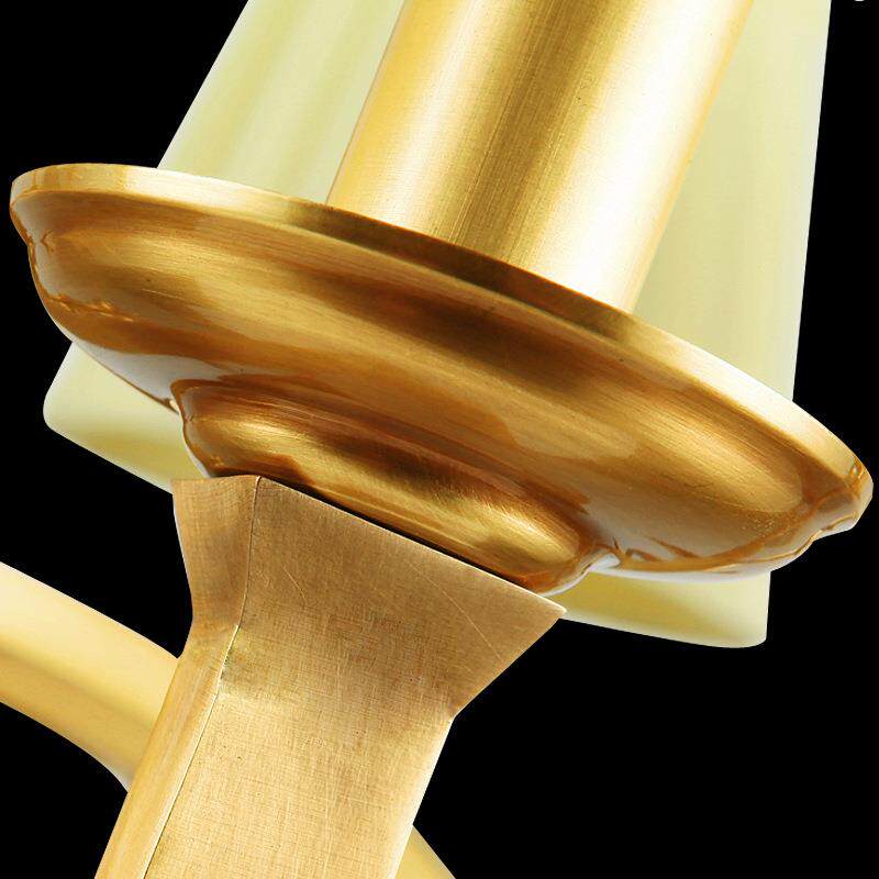 美式全铜吊灯简美乡村餐厅艺术吊灯简欧式纯铜灯具客厅创意灯饰