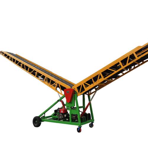 双翼输送机爬坡伸缩输送机液压升降二楼装卸正反转爬坡输送机皮带