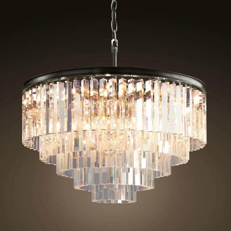RH美式个性简约客厅餐厅卧室酒店大堂别墅圆形工程后现代水晶吊灯,家装灯饰光源,智能吊灯,淘宝优惠券,粉丝福利购,淘宝优惠卷