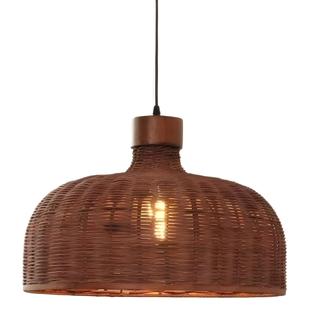 艺术灯藤艺吊灯侘寂风复古民宿禅意茶室卧室床头灯创意田园藤编餐