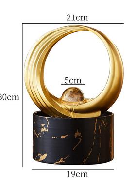 新中式艺术财源滚滚流水摆件办公室客厅茶几桌面装饰乔迁开业礼品