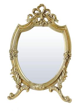 欧式浴室复古镜子雕花壁挂梳妆台化妆镜酒店背景墙玄关装饰镜相框