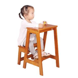◔实木折叠梯凳两用梯椅家用梯小木梯登高凳阶梯凳室内梯子