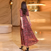 高级感气质显瘦大摆长裙到脚踝1125 2026新款 长款 碎花连衣裙女夏季