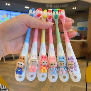 拉布布儿童牙刷3 9岁万毛软毛牙刷labubu卡通学生宝宝换牙牙刷