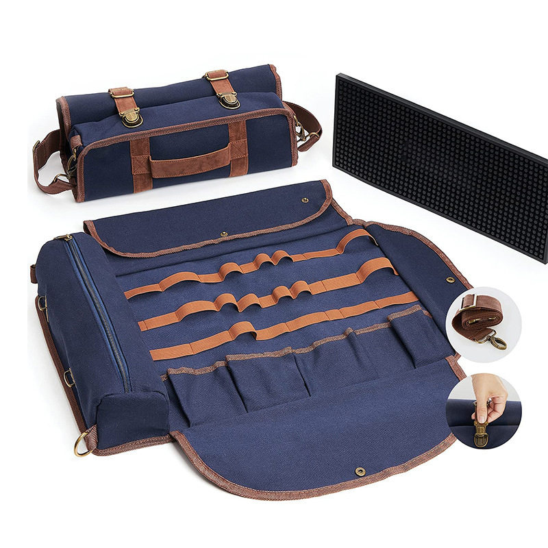 调酒师工具包折叠便携手提调酒工具收纳袋Bartender Bag
