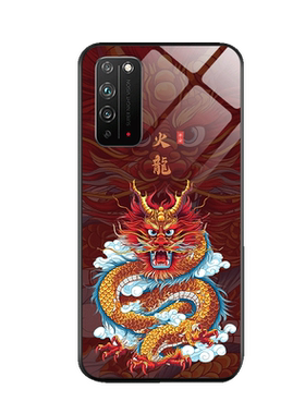 火龍适用于华为荣耀x10手机壳男honor9xpro中国风8xmax钢化玻璃9青春版潮9i新款套防摔v9play硅胶高级感外壳