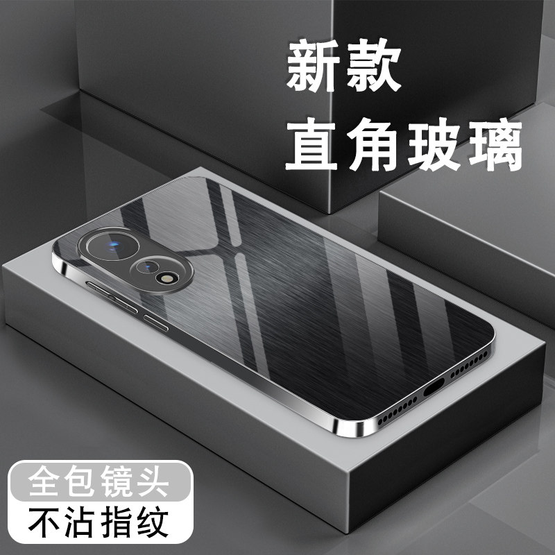 适用oppoa58手机壳a58x新款a55s电镀银玻璃a56保护套a57 5g全包a72防摔a92s男a93高感a96金属拉丝a97外壳a53