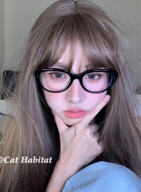 个性新款fm猫眼墨镜女复古美式韩版小红书网红方圆脸近视眼镜架男