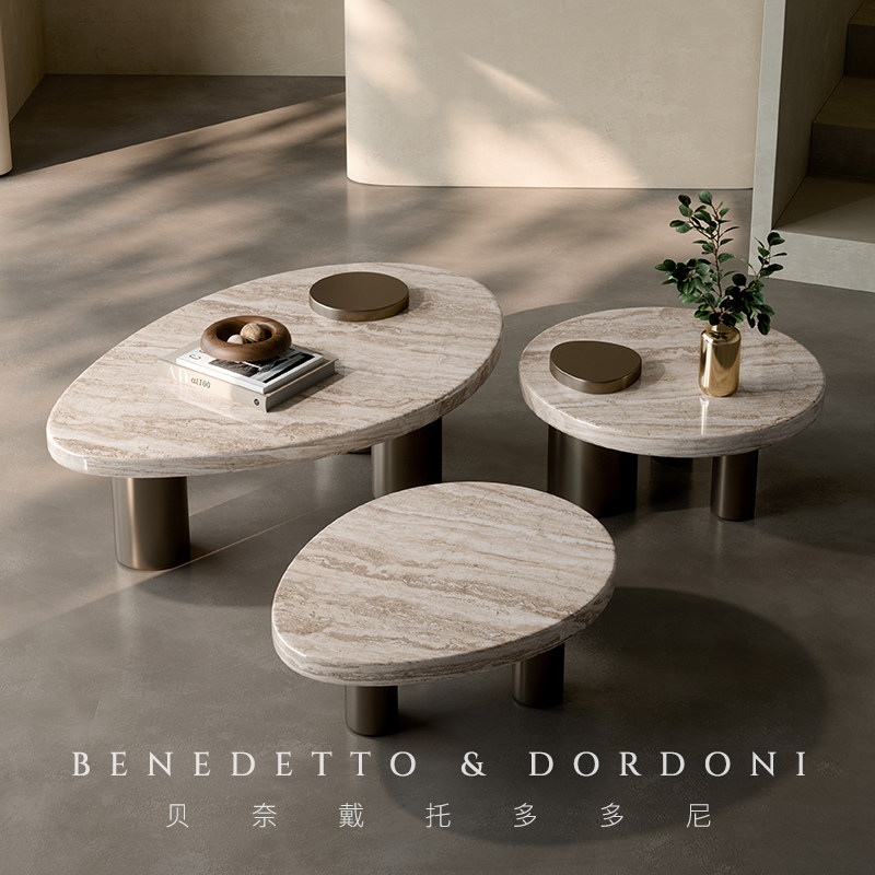 大理石茶几2024新款客厅家用