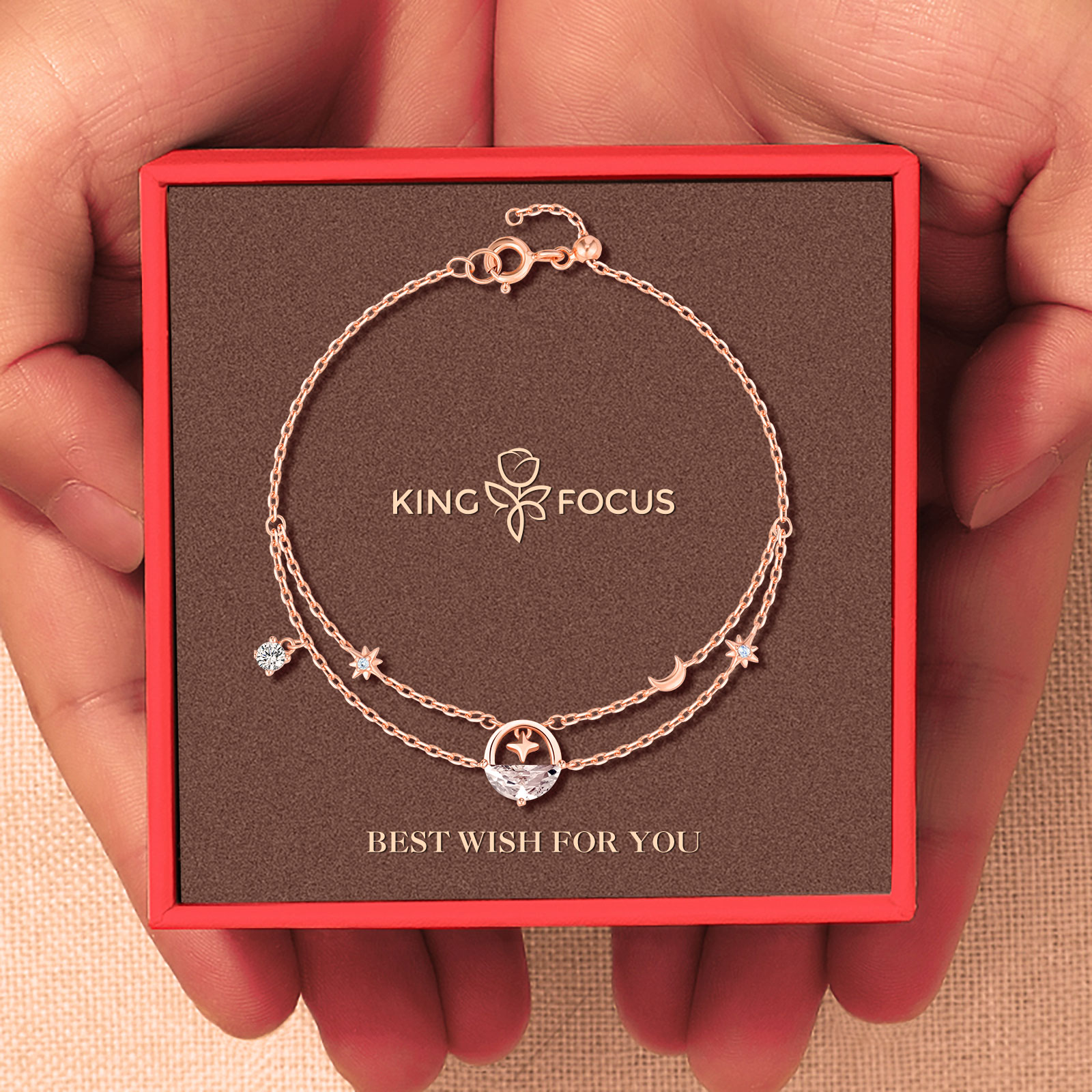 镶施华洛世奇锆银手链ins小众设计轻奢精致女999纯银高级感女生