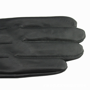 男士皮手套丝光里加绒加厚防风触屏羊皮冬季防风保暖男女真皮手套