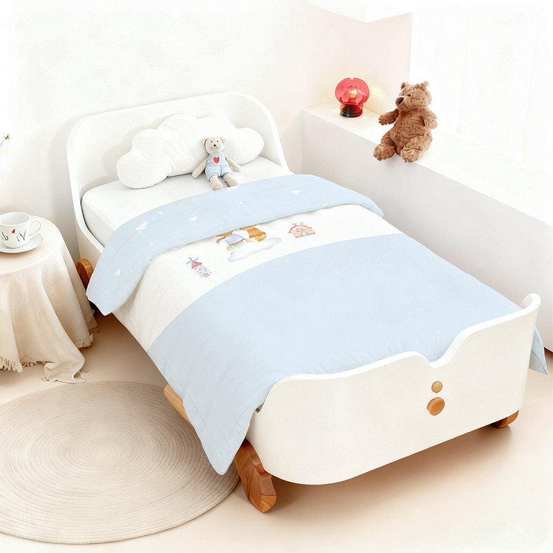 贝彤针织棉婴儿被子空调被新生儿童被纯棉A类宝宝午睡被可机洗