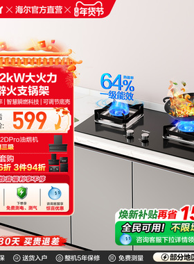 海尔燃气灶煤气灶猛火双灶灶台家用台嵌大火力2BE6/H70A官方旗舰