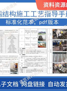 钢结构施工工艺指导手册建筑工程施工土建中建参考资料文件文本